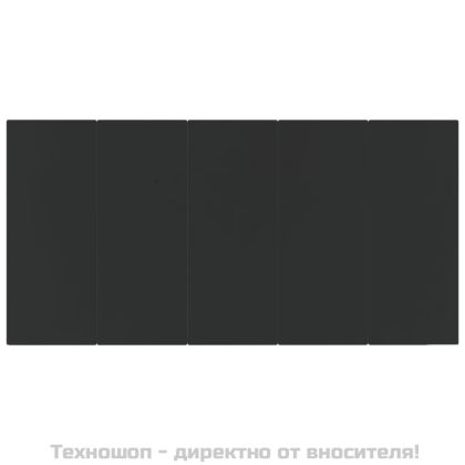 Градински трапезен комплект 9 части черен полиратан и стомана