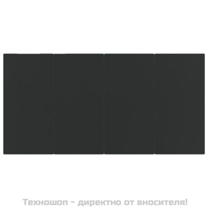 Градински трапезен комплект 5 части черен полиратан и стомана