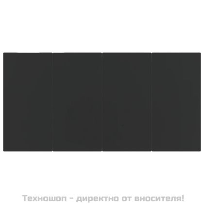 Градински трапезен комплект 5 части черен полиратан и стомана