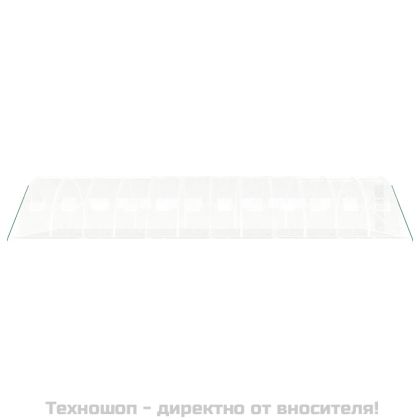 Оранжерия със стоманена рамка бяла 48 м² 12x4x2 м