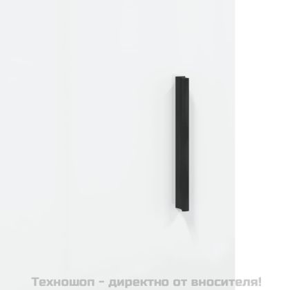 Сайдборд, бял гланц, 34,5x34x90 см, инженерно дърво