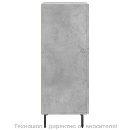 Сайдборд, бетонно сив, 34,5x34x90 см, инженерно дърво