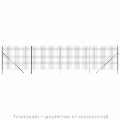Ограда от телена мрежа антрацит 1,8x10 м поцинкована стомана