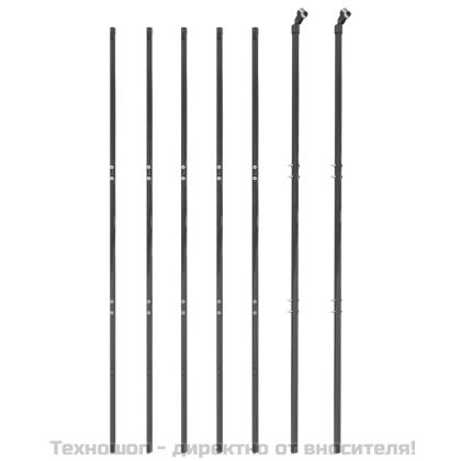 Ограда от телена мрежа антрацит 1,8x10 м поцинкована стомана