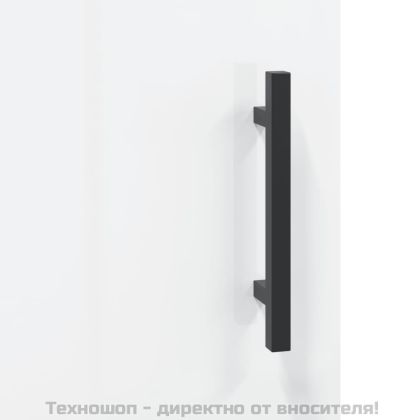 Сайдборд, бял гланц, 69,5x34x90 см, инженерно дърво