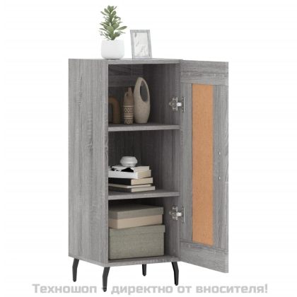 Сайдборд, сив сонома, 34,5x34x90 см, инженерно дърво