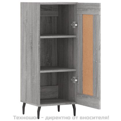 Сайдборд, сив сонома, 34,5x34x90 см, инженерно дърво