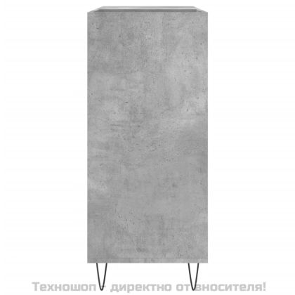 Шкаф за грамофонни плочи сив 84,5x38x89 см инженерно дърво