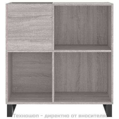 Шкаф за винилови плочи сив сонома 84,5x38x89 см инженерно дърво