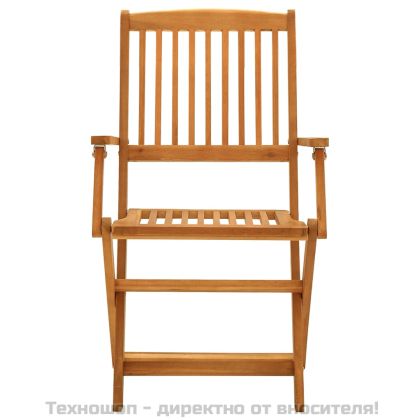 Градински трапезен комплект от 5 части, акациево дърво масив