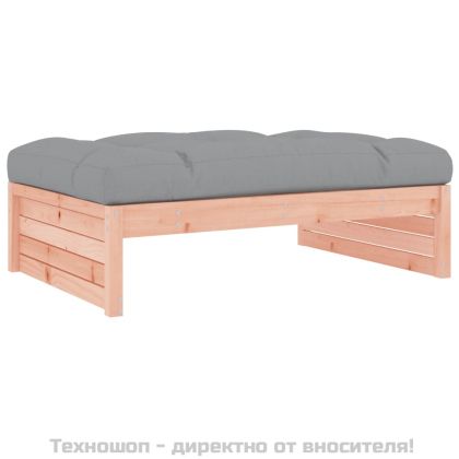 Градински комплект с възглавници, 6 части, дугласко дърво масив