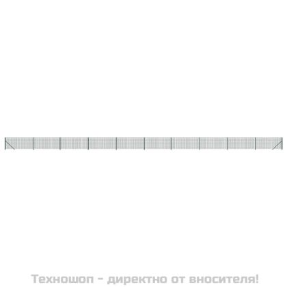 Плетена оградна мрежа с фланец, зелена, 0,8x25 м