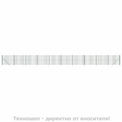 Плетена оградна мрежа с шипове, зелена, 2,2x25 м