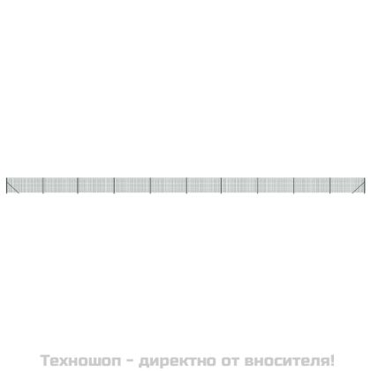 Плетена оградна мрежа с фланец, зелена, 1x25 м