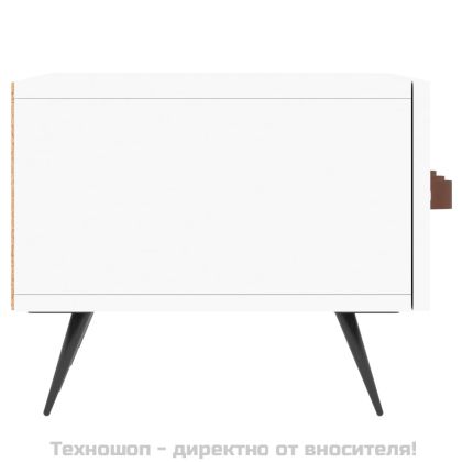 ТВ шкаф, бял, 150x36x30 см, инженерно дърво