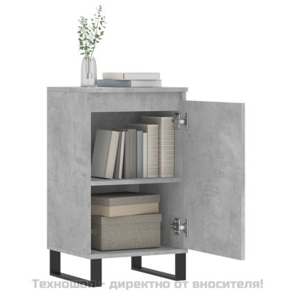 Бюфети 2 бр бетонно сив 40x35x70 см инженерно дърво