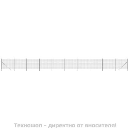 Ограда от телена мрежа антрацит 2,2x25 м поцинкована стомана