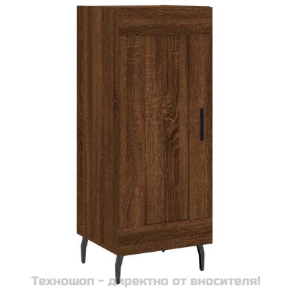 Сайдборд, кафяв дъб, 34,5x34x90 см, инженерно дърво