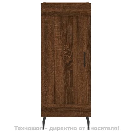 Сайдборд, кафяв дъб, 34,5x34x90 см, инженерно дърво