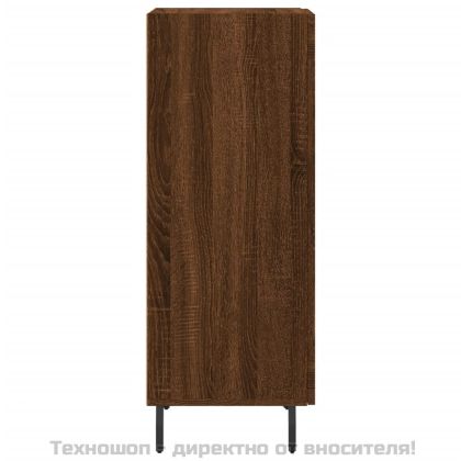 Сайдборд, кафяв дъб, 34,5x34x90 см, инженерно дърво