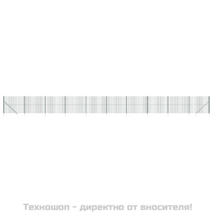 Плетена оградна мрежа с шипове, зелена, 1,6x25 м