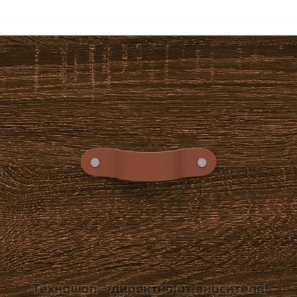 Сайдборд, Кафяв дъб, 69,5x34x90 см, инженерно дърво