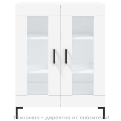 Сайдборд, бял, 69,5x34x90 см, инженерно дърво