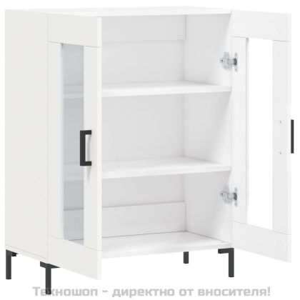 Сайдборд, бял, 69,5x34x90 см, инженерно дърво