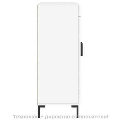 Сайдборд, бял, 69,5x34x90 см, инженерно дърво