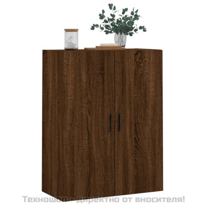 Стенен шкаф кафяв дъб 69,5x34x90 см