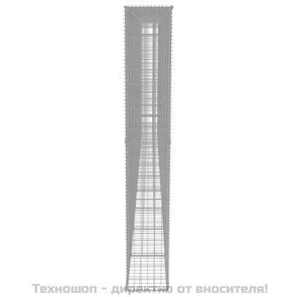 Габионна стена с капаци, поцинкована стомана, 600х30х200 см