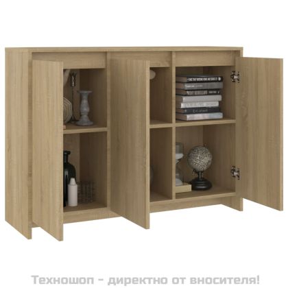 Бюфет, дъб сонома, 102x33x75 см, инженерно дърво