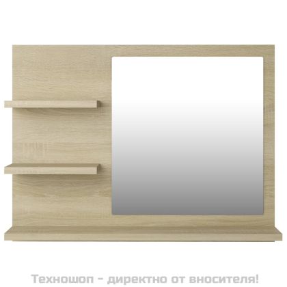 Огледало за баня, дъб сонома, 60x10,5x45 см, инженерно дърво