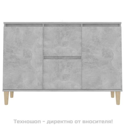 Бюфет, бетонно сив, 101x35x70 см, инженерно дърво