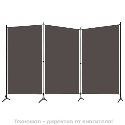 Параван за стая, 3 панела, антрацит, 260x180 см