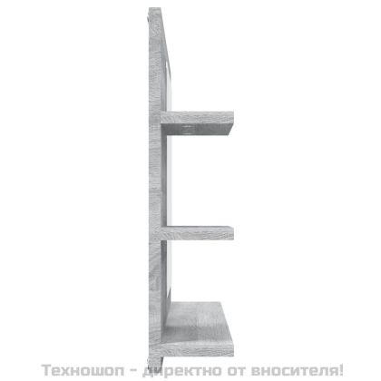 Огледало за баня, сив сонома, 60x10,5x45 см, инженерно дърво