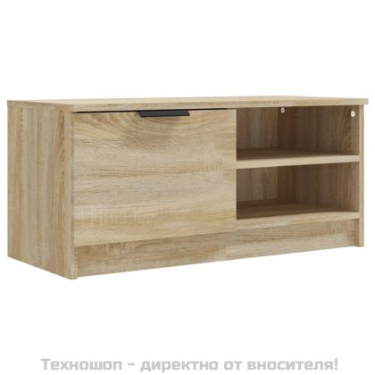 ТВ шкаф, бетонно сиво, 80x35x36,5 см, инженерно дърво