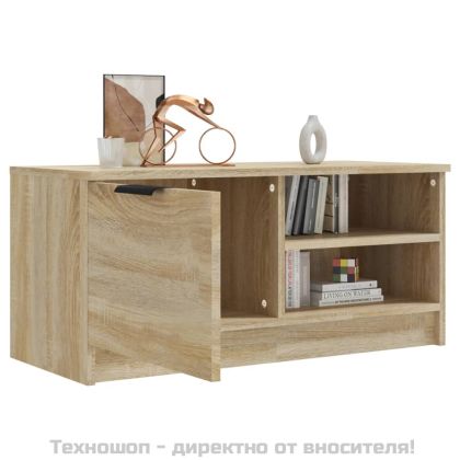 ТВ шкаф, бетонно сиво, 80x35x36,5 см, инженерно дърво