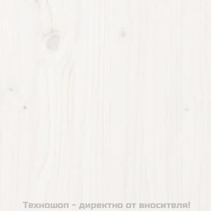 Градински комплект с възглавници, 3 части, бял, дърво масив