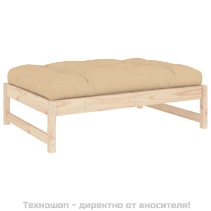 Градинска табуретка, 120x80 см, борова дървесина масив