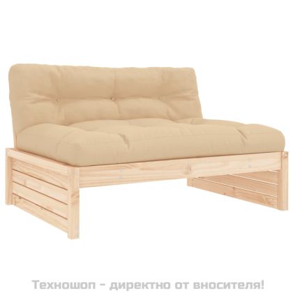 Среден диван, 120x80 см, борово дърво масив