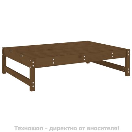 Градинска табуретка, меденокафява, 120x80 см, бор масив