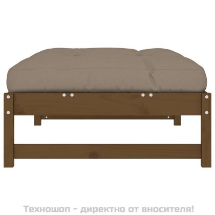 Градинска табуретка, меденокафява, 120x80 см, бор масив