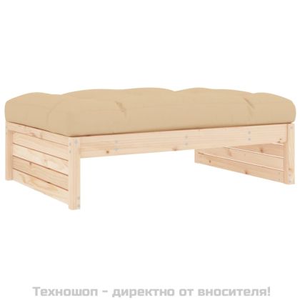 Градинска табуретка, 120x80 см, борова дървесина масив