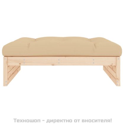 Градинска табуретка, 120x80 см, борова дървесина масив