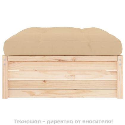 Градинска табуретка, 120x80 см, борова дървесина масив