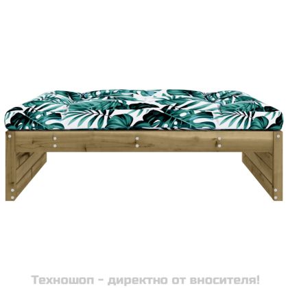 Градинска табуретка, 120x80 см, импрегнирана борова дървесина