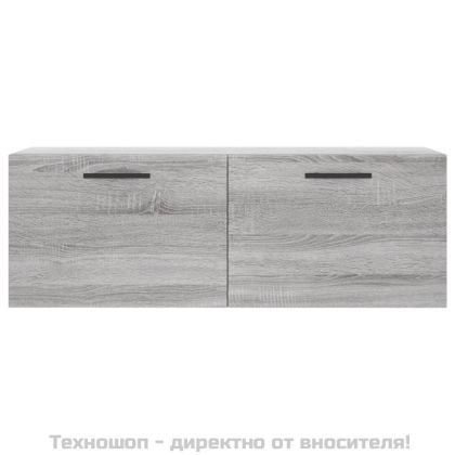 Стенен шкаф, сив сонома, 100x36,5x35 см, инженерно дърво