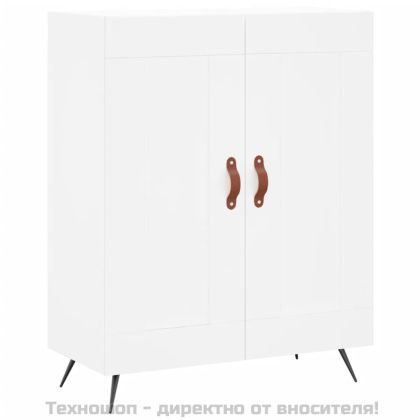 Сайдборд, бял, 69,5x34x90 см, инженерно дърво