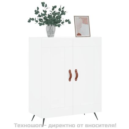 Сайдборд, бял, 69,5x34x90 см, инженерно дърво